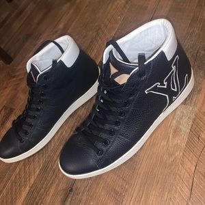 Authentic Louis Vuitton high top men’s leather sneaker